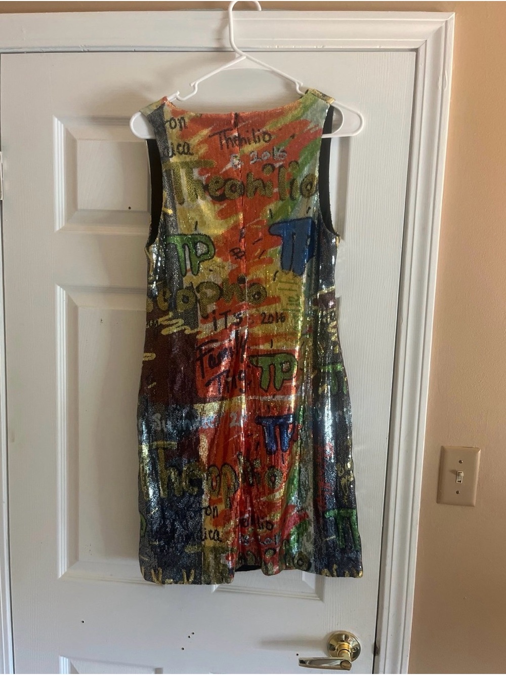 Theophillo Graffiti Sequin Dress - Picture 2 of 3